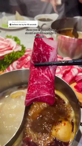 Reply to @r5..67 if ur saying 20 seconds.. enjoy ur overcooked meat 😩😭 #hotpot #wagyu