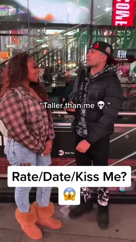 She Really Believes she’s Taller than Me 💀… “at least 2 inches 💀💀..” Watch Till The END🙄 #publicinterview #rate #date #heightproblems #viral #fyp