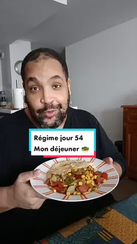 Régime jour 54 : Mon déjeuner 🥗 #régime #healthylife #pertedepoids #obésité #healthy #rééquilibragealimentaire #motivation #motivé #dejeuner