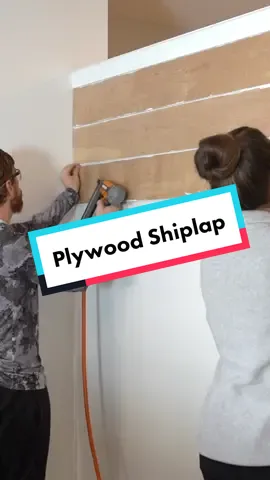 Cheaper way to #shiplap with #plywood 👍🏼 #thddoerproject #LearnOnTikTok  #justdiyit #tysonmoorebuilds