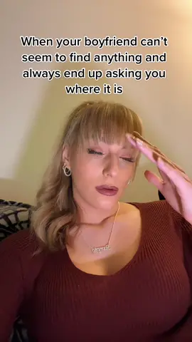 Even when I tell him where it is he STILL can’t find it 🙄🤣 #couplecomedy #couples #funny #lol #fypシ #foryou #relatable #men #livingwithmyboyfriend #heavenhelpme #trending #goviral #blindasabat