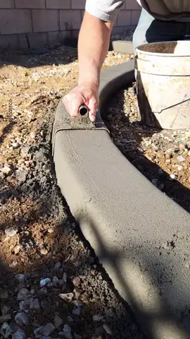 Late afternoon job with reveal. #concretecurb #oddlysatisfying #reveal #progression #results #ideas #design #DIY #dadmoves #dadsoftiktok #viral #fyp
