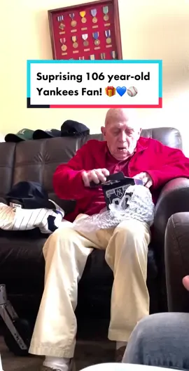 106 year-old Charles went viral when he shared his memories watching the Yankees as a kid… so we had to surprise him! @amyhawkins365 #MLB #yankees