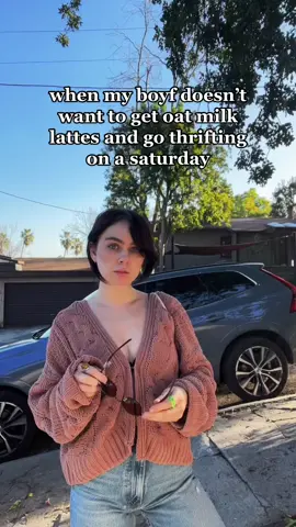 im such a fraud - he’s the one who drags me out thrifting every weekend 😅 #thrifttok #oatmilklattes #thrifttrips #boyftok #foryou #putmefirst