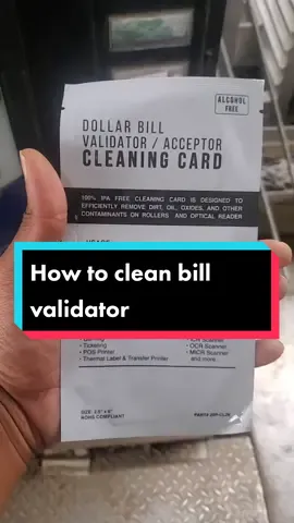 This is how you clean bill acceptors on vending machines #vendingmachine #vendingbusiness #vendingmachinetips #cleaning