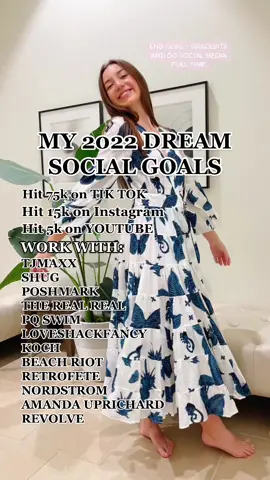These goals are lofty for a reason. Why put a limit on your dreams? Follow along, watch the journey!  #greenscreen #dream2022 #2022goals #boostofhope