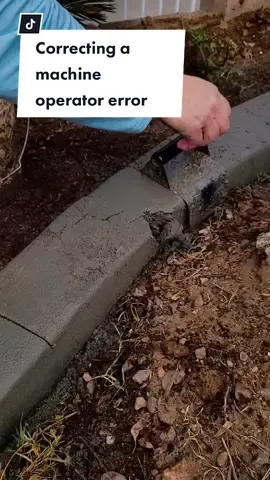 Correcting a machine operator error.   #repair #concretecurb #satisfying #trending #timelapse #handwork