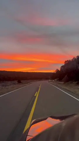 Sunset drive through Utah