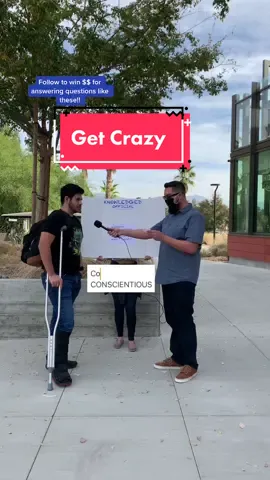 Conscientious was not an easy one! We have yet to have someone win a Get Crazy. #trivia #knowledgedofficial #fypシ #getcrazy #cash #boostofhope #FamilyFun  #familythings