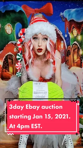 3Day EBAY auction starting Jan 15, 2021. At 4pm EST. #thegrinch #thegrinchtiktoks #plushies  #crochet #handmade #marthamaywhovier