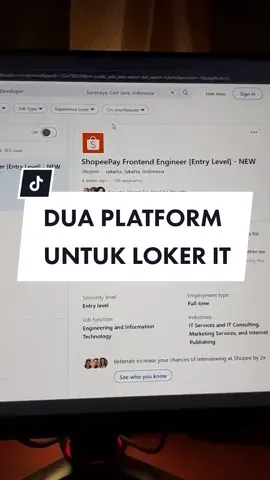 Platform cari kerja! #softwareengineer #linkendin #kalibrr