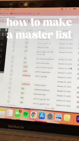 my first tutorial! [how to make a master list] the template for my academic page is in my bio..⭐️😊 #notion #notiontutorial