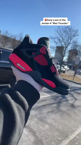 🚨Early Look at the Jordan 4 “Red Thunder.” Like and follow for more ❤️. #fyp #foryou #viral #movie #trending #sneakers #fyp #jordan4 #jordan