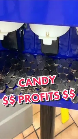 Our Candy Machine Was STACKED With Quarters! #candy #vendingmachine #business #showcase #passiveincome #sidehustle #fyp #foryou #feature