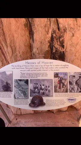 Reconociendo a los héroes del Hoover Dam los que hicieron la escava uno de estas rocas #hispanostrabajadores #aplausosanuestraraza