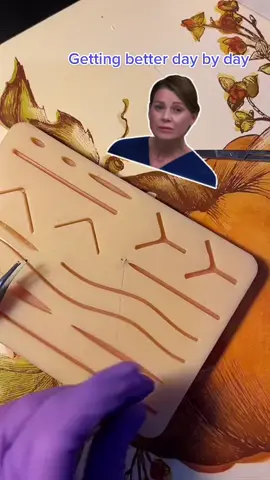 Meredith Grey Status. #sutures #CloseYourRings #nurse #radtech #greysanatomy #meredithgrey #stitches #medicine #suturing #suturepractice #medicina