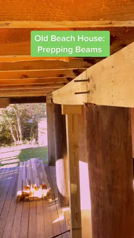Old Beach House: Preparing Beams #CloseYourRings #carpenter #ArbysDiabloDare #parati #fypシ
