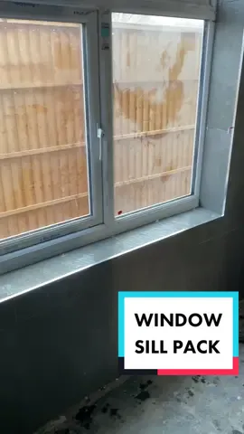 Window sill packout #tile #tile #tiling #tiletok