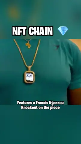 Francis Ngannou gifted an NFT chain This features an NFT of his knockout🔥 via #francisngannou #UFC #ufc270 #nft #viral #fyp