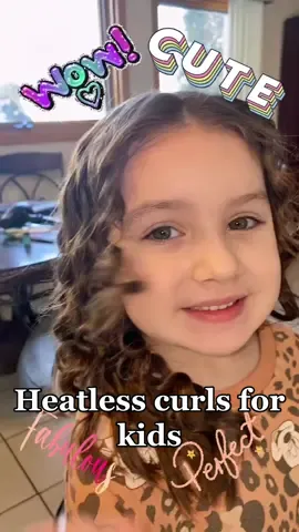 Heatless curls for kids #hairstyle #hair #girlhairstyle #heatlesscurls