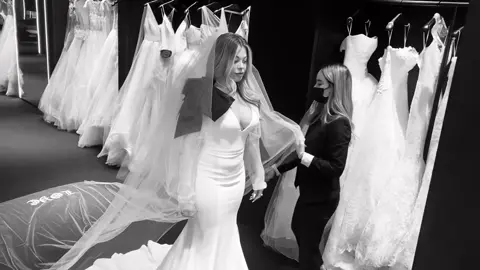 When I knew it was the one! Changed the wording on the veil too Forever 🥰 @verawang #verawang #forever