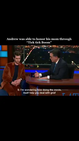 Gosh I love how big his heart is #ticktickboom#jonathanlarson#andrewgarfield#andrewgarfieldtiktok#stephencolbert#interviwe#4you#foryou