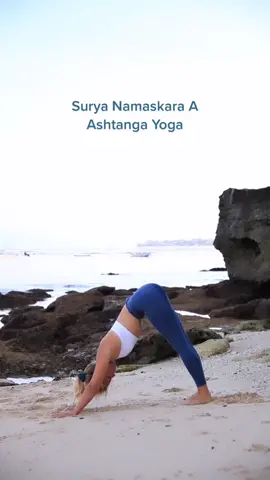 Surya Namaskara A 🌞  Ashtanga Yoga  #ashtangayoga #yogapractice #beachyoga #baliyoga #yogateacher #howtoyoga #suryanamaskara #sunsalutation #asana