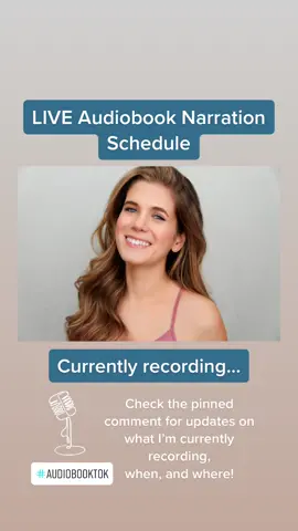 Check back here for my recording schedule each week! #actorlife #watchmework #BookTok #bloopers