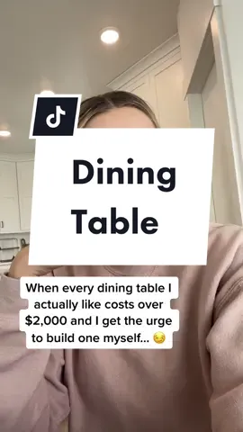 And it will probably cost $1,999 when all is said and done 😂 #diydiningtable #homeimprovements #girlswithpowertools