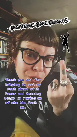 The OG Fuck you Song. #anidifranco #badassbabe #righteousbabe #womanpower #roar #findyourpower #practitioner