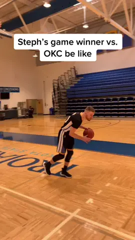Steph’s game winner vs. OKC be like🤣 #fyp #foryou #stephcurry #NBA #funny #viral #trend