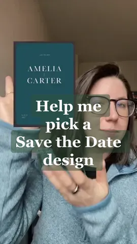 So many little decisions! #weddingtok #savethedates #weddinginvitations #weddingplanning #minted #weddingopinions #helpmechoose