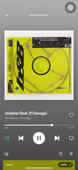 just listen #postmalone #rockstar #beerbongsandbently #21savage #spotify #music #fyp #viral #noviral