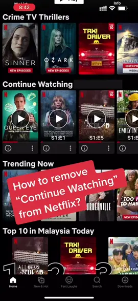 Remove Continue Watching from Netflix #netflix #netflixseries #netflixsuggestions #fyp #fypage #smartphonetricks #continuewatching