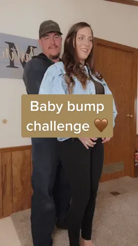 I didn’t feel much of a difference 😂 #pregnantlifefun #babybumpchallenge #fyp #husbandwife #MomsofTikTok #awk #awkward #babybump #29weekspregnant #🤎
