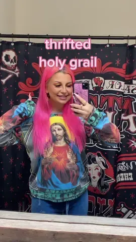 you can all go home now 🤰 #thrifted #thrift #pinkhair #foryou #DIYwithBlock