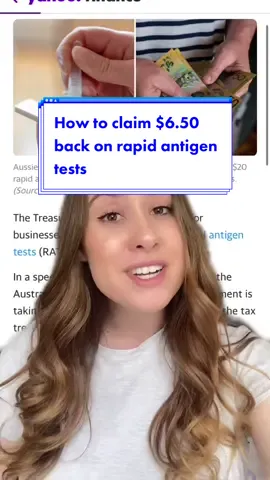 How to claim $6.50 back on #rapidantigentests 💸 #australia #rapidtest #yahoofinance #taxdeductible