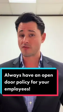 A manager or leader have an open door policy for your employees! #management #manager #leadership #corporate #employee #job #foryou