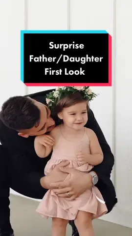 We can’t get over how cute this surprise father/daughter first look is 🥺 (vid from @k.lafleurfilms) #theknot #fatherdaughter #firstlook #weddingtiktok