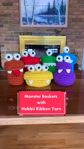 #ad These hungry Monster Baskets are great for storing all sorts of things- just don't forget to feed them! #crochet #HobbiiTikTok #sponsored #CallingAllTheMonsters @hobbii_yarn
