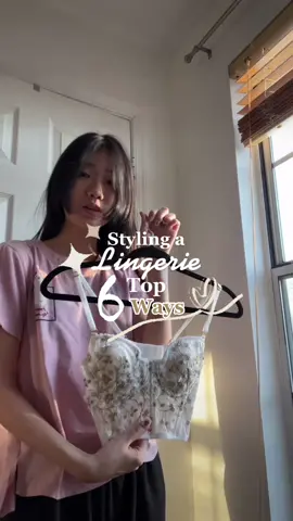 I hope the weather gets warmer soon so I can wear this top again <3 #fyp #fashiontok #lingerietop #styleinspo