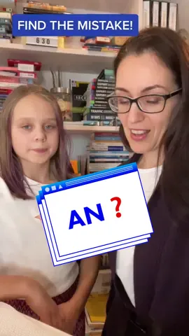 AN ➡️ vowel sounds #languageteacherfamily #findthemistake #grammar