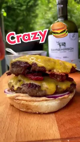 Crazy Double Bacon CheeseBurger!WITH CHEESE or WITHOUT⁉️ 🍔 by 📷 @bbqbro.eu #burger #hamburger #fyp #grill #steak #bbq #foryou