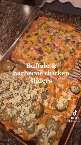 Buffalo and barbecue chicken sliders for super bowl!!!!! #LaysGoldenDuet #AVrboForTogether #food #foodtiktok #Recipe