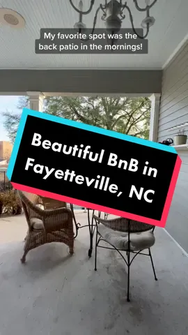 One of the most beautiful bed and breakfasts in North Carolina with the sweetest owners! #nc #northcarolina #fayetteville #fayettevillenc #uniquestays
