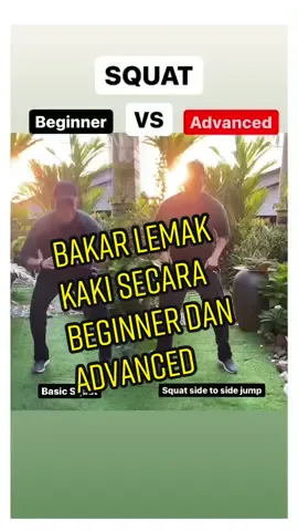 Squat : Beginner VS Advanced (Body Weight) #hitfat #fyp #weightloss #homeworkout  #squat