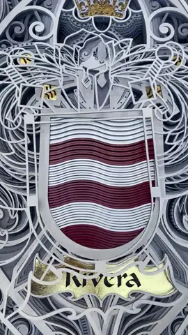 ⚜️⚔️ Escudo heráldico Apellido Rivera. #art #artwood #heraldica #rivera #tuapellido #apellidos #apellidoslatinos #arte #artesanal #fypage #fy #foryou