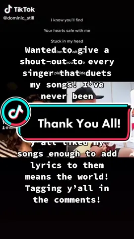 Please check out my TikTok’s and the amazing #singersoftiktok that have sang for me! I’ll link them in the comments below as well! #guitartok #guitaristsoftiktok #guitarist