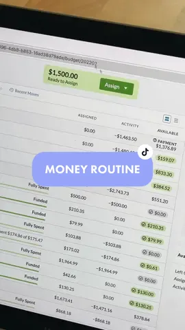 Reply to @mooklikebook  the money routine I do every payday! #budgeting #ynab #moremoneychallenge #payday