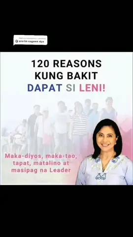 Reply to @lalaangsom Ano nga ba ang nagawa ni VP LENI. #kulayrosasangbukas #tiktok #fyp #lenirobredo